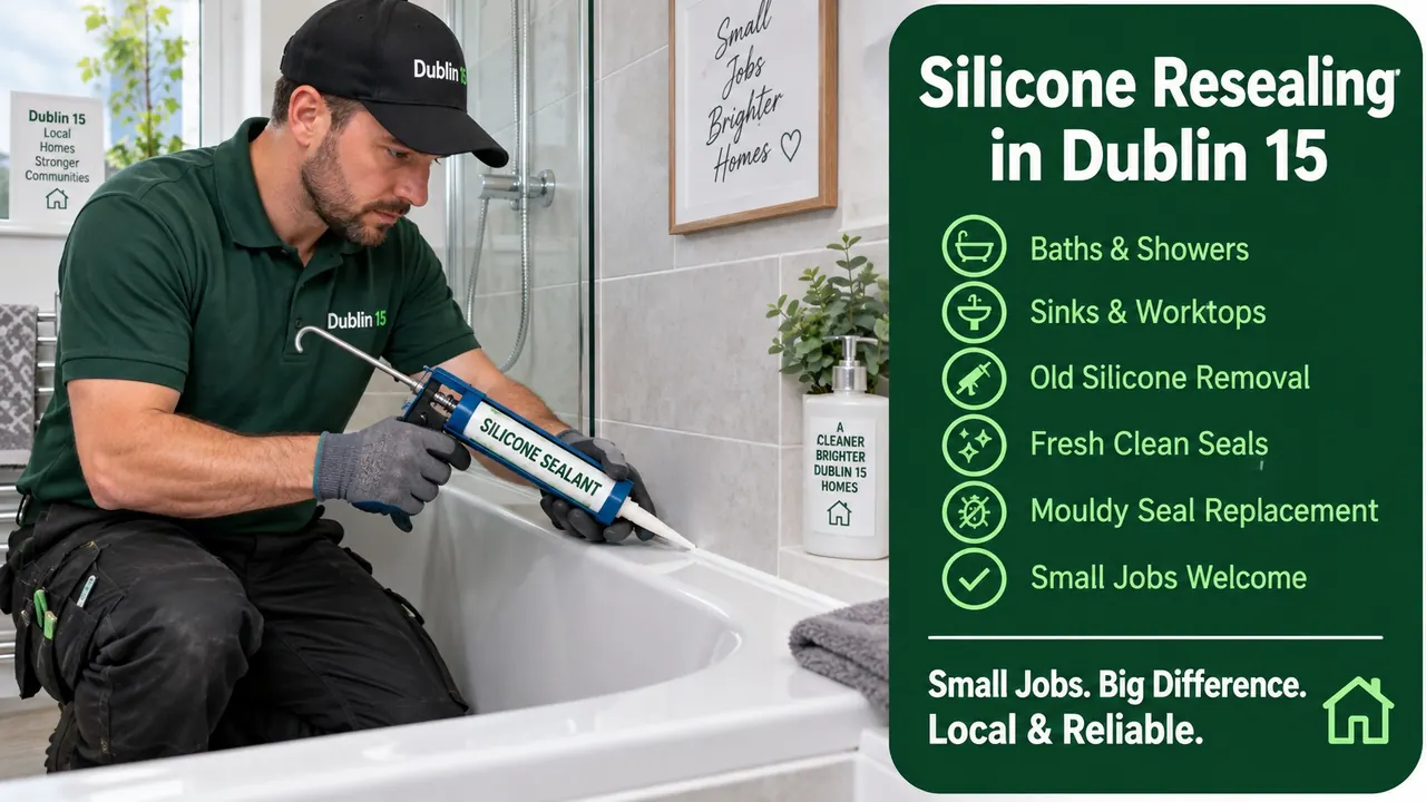 Illustrative image for silicone resealing enquiries in Dublin 15